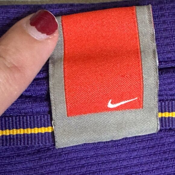 Nike Purple Gold Fit Dry Polo Shirt Men’s Small Short Sleeve Performance - Picture 4 of 7